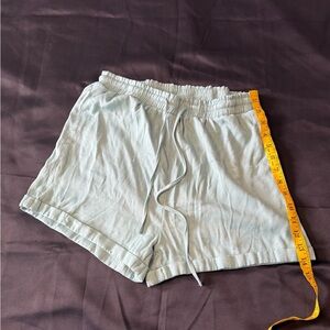 SHEIN Women’s Seafoam Green Elastic Drawstring Shorts (L)